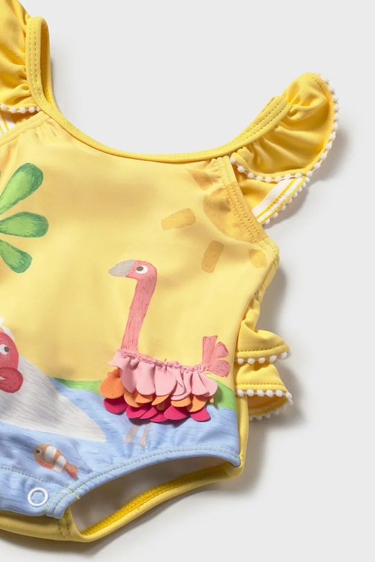Dziewczynka Mayoral Newborn jednoczęściowy strój kąpielowy niemowlęcy 1737.2Q.Newborn.PPY2 żółty