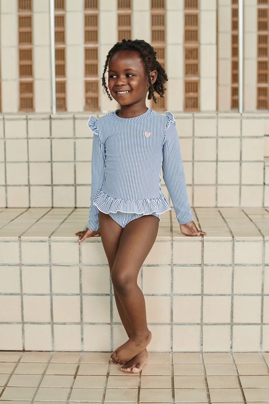 Liewood купальник с длинным рукавом для детей Sille Seersucker Swimsuit голубой LW19637.PPY2