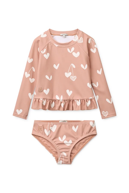 Liewood strój kąpielowy dwuczęściowy dziecięcy Dagny Swim Set pomarańczowy LW19668.PPY2