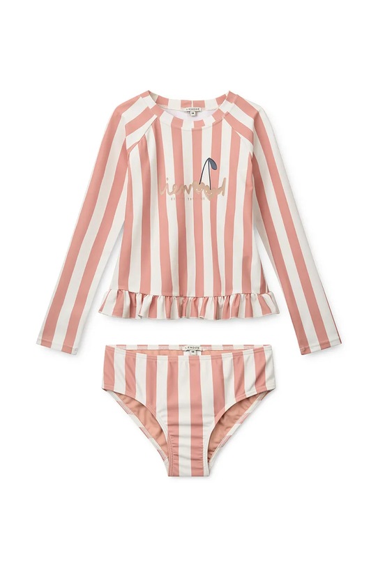 Liewood strój kąpielowy dwuczęściowy dziecięcy Dagny Stripe Swim Set różowy LW20663.PPY2