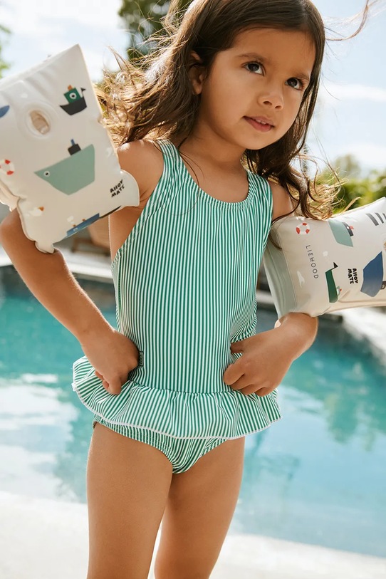 Liewood costume da bagno intero per bambini Amara Stripe Swimsuit verde LW20686.PPY2