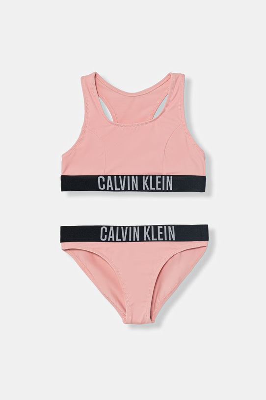 Calvin Klein Jeans strój kąpielowy dwuczęściowy dziecięcy różowy KY0KY00091.PPY2
