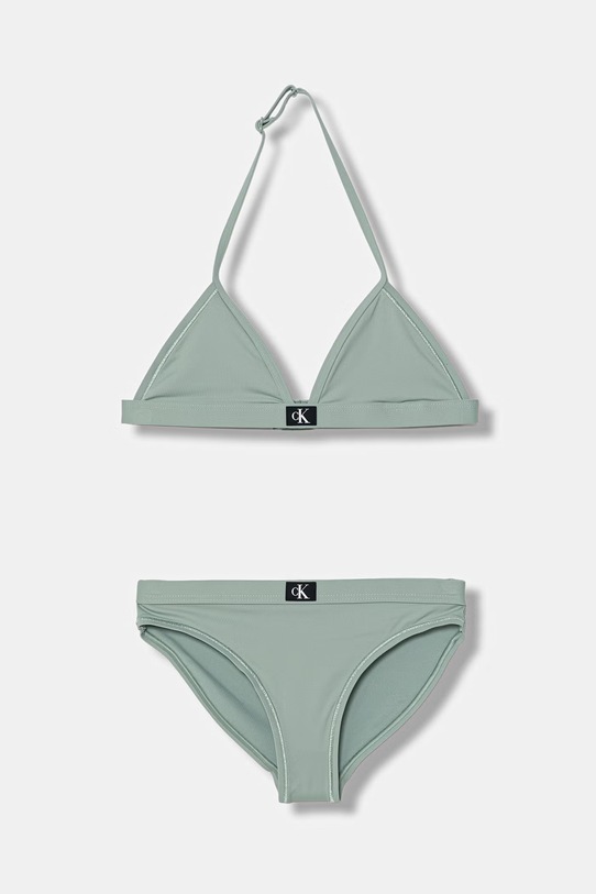 Calvin Klein Jeans strój kąpielowy dwuczęściowy dziecięcy zielony KY0KY00092.PPY2