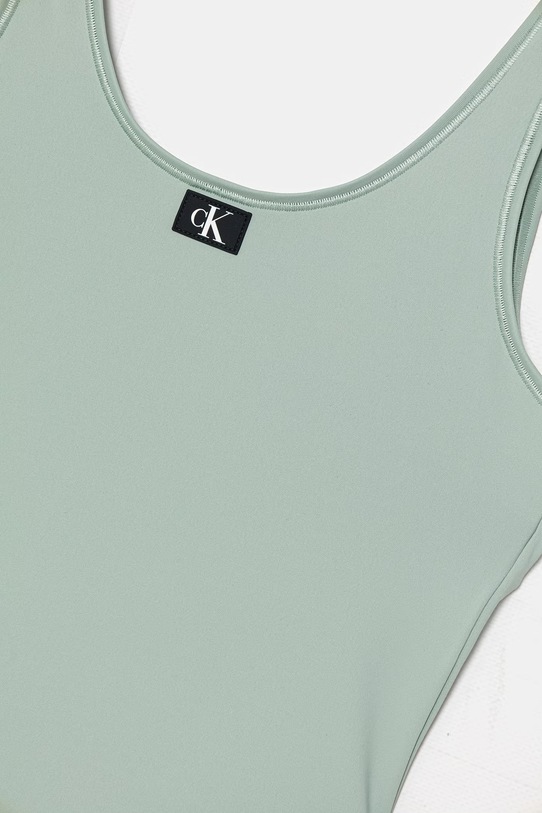 Dziewczynka Calvin Klein Jeans strój kąpielowy jednoczęściowy dziecięcy KY0KY00099.PPY2 zielony