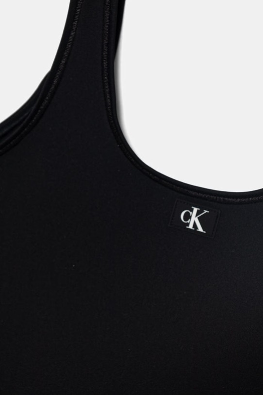 Dziewczynka Calvin Klein Jeans strój kąpielowy jednoczęściowy dziecięcy KY0KY00099.PPY2 czarny