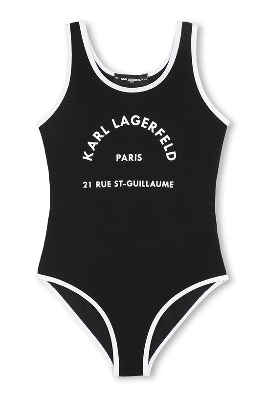Karl Lagerfeld jednoczęściowy strój kąpielowy dziecięcy miękka czarny Z31113.156.162