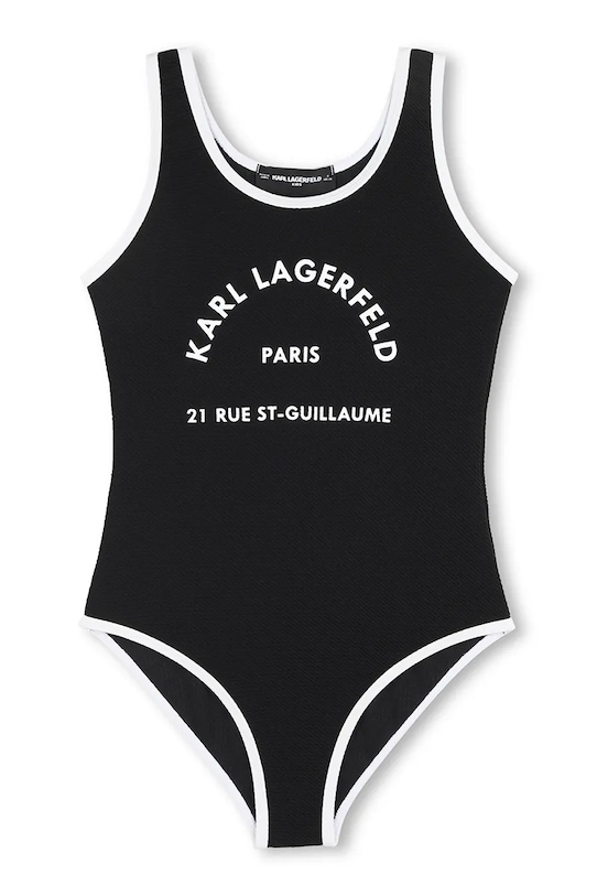 Karl Lagerfeld jednoczęściowy strój kąpielowy dziecięcy miękka czarny Z31113.156.162