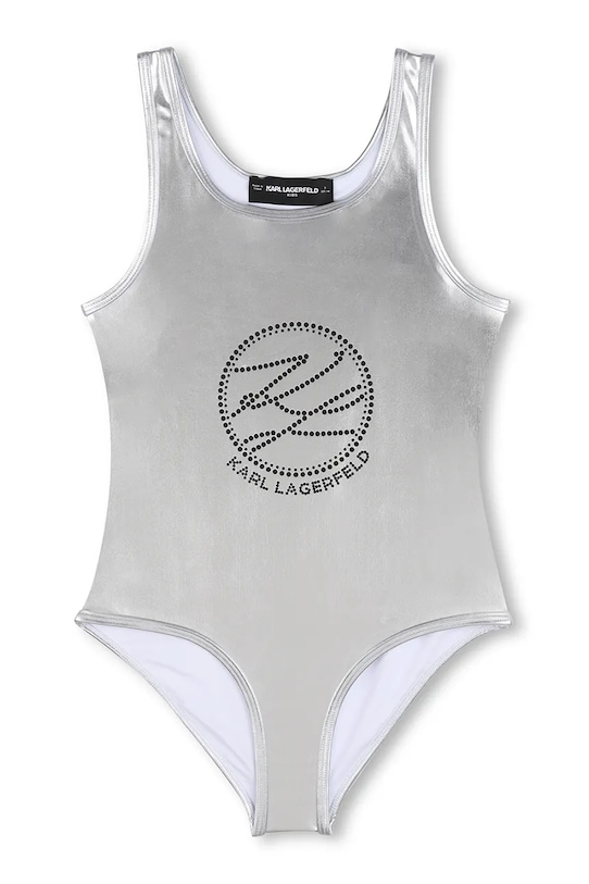 Jednodielne detské plavky Karl Lagerfeld Z31114.114.150 strieborná SS26