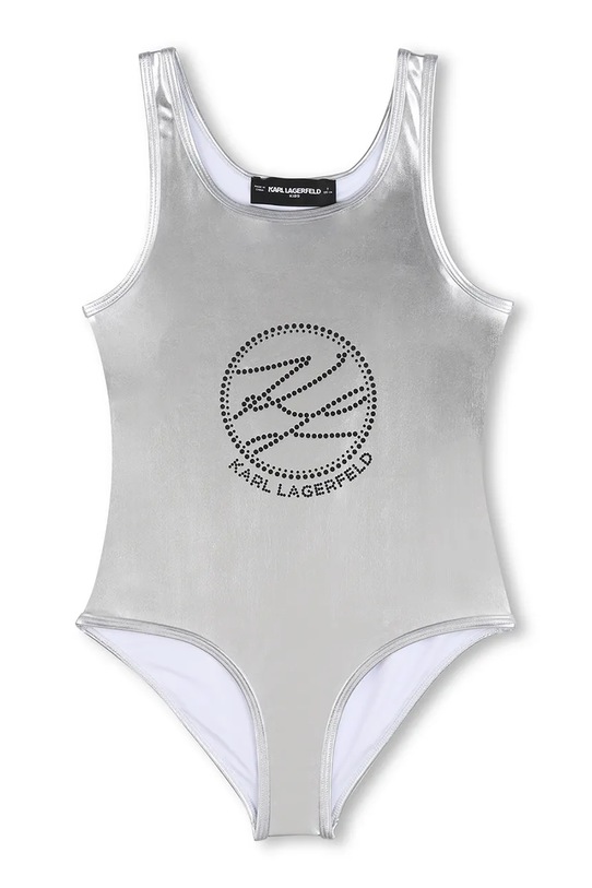 Karl Lagerfeld jednoczęściowy strój kąpielowy dziecięcy Z31114.86.108 srebrny SS26