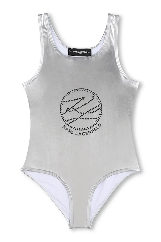 Karl Lagerfeld jednoczęściowy strój kąpielowy dziecięcy Z31114.86.108 srebrny SS26