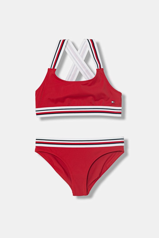 Tommy Hilfiger strój kąpielowy dwuczęściowy dziecięcy czerwony UG0UG00823.PPY2