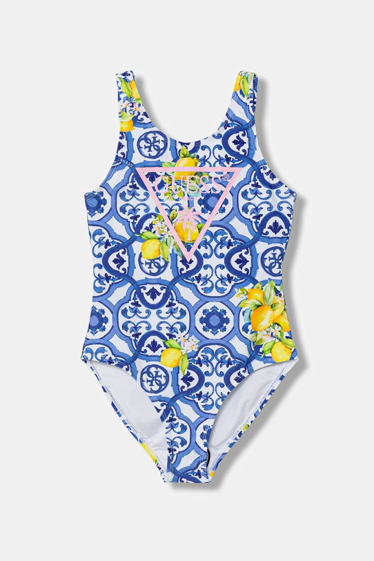 Guess strój kąpielowy jednoczęściowy dziecięcy niebieski J6GZ32.MC052.PPY2.M