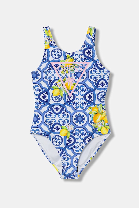Guess strój kąpielowy jednoczęściowy dziecięcy niebieski J6GZ32.MC052.PPY2.M