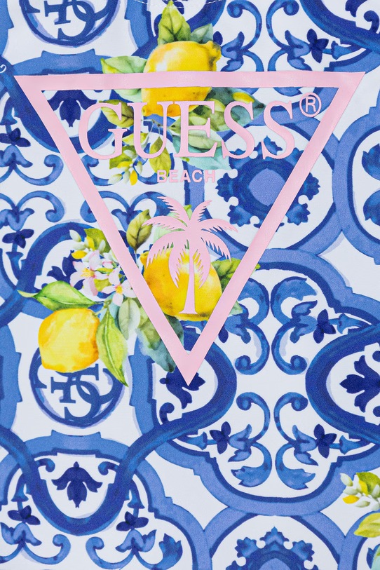 Dziewczynka Guess strój kąpielowy jednoczęściowy dziecięcy J6GZ32.MC052.PPY2.M niebieski