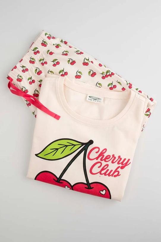 Dětské bavlněné pyžamo Coccodrillo WC6448202PJS béžová