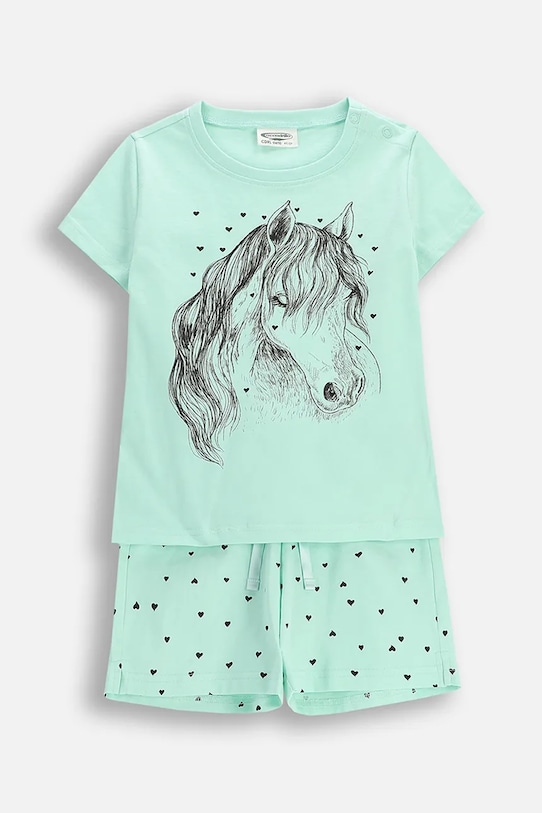 Dětské bavlněné pyžamo Coccodrillo potisk zelená WC6448206PJS