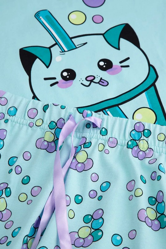 Dětské bavlněné pyžamo Coccodrillo tyrkysová WC6448209PJS