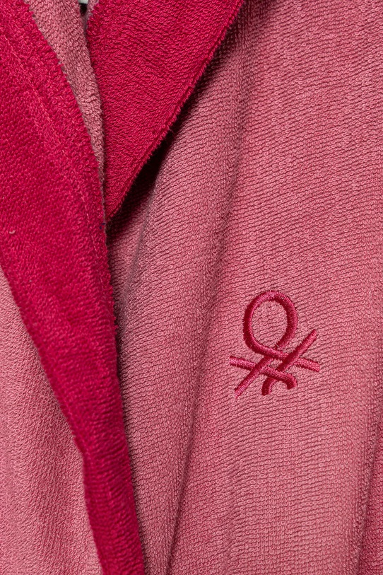 Dziewczynka United Colors of Benetton szlafrok frotte dziecięcy bawełniany 64PDR8001.G.G.Stagional różowy