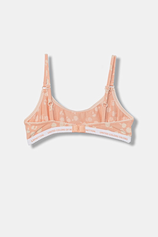 DÍVKA United Colors of Benetton podprsenka dětská bavlněná s elastanem 2-pack 3MC10R1IN.G.Stagionale oranžová