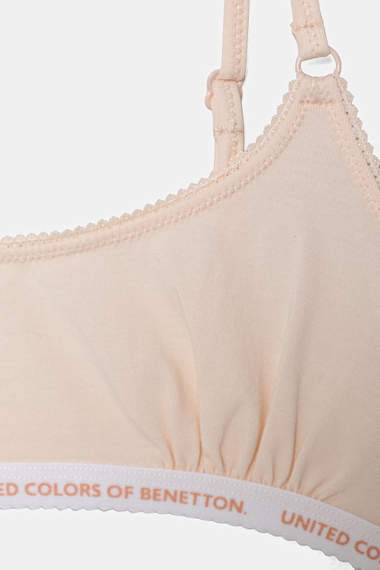 United Colors of Benetton podprsenka dětská bavlněná s elastanem 2-pack 3MC10R1IN.G.Stagionale oranžová