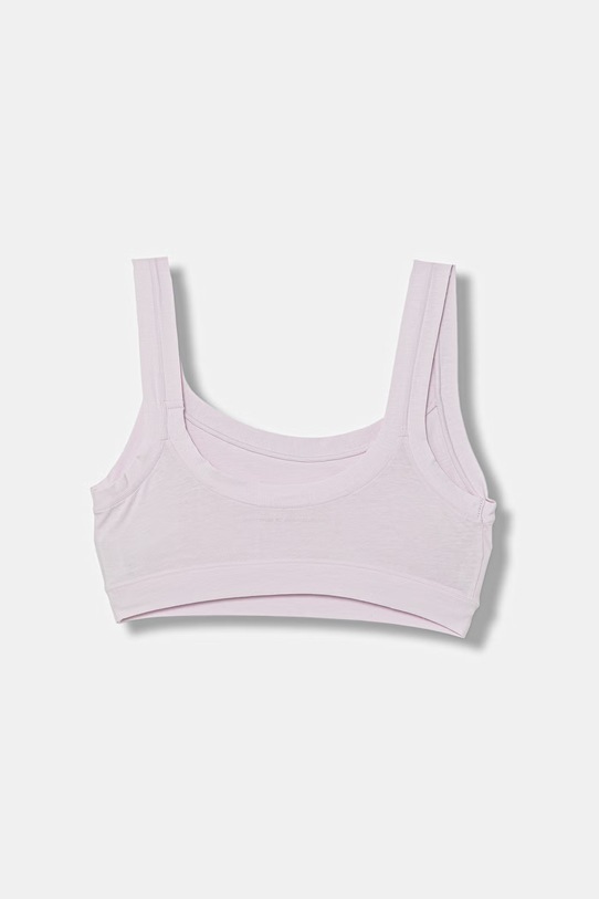 United Colors of Benetton biustonosz dziecięcy bawełniany 2-pack 3RDW0R00A.G.Stagionale fioletowy SS26