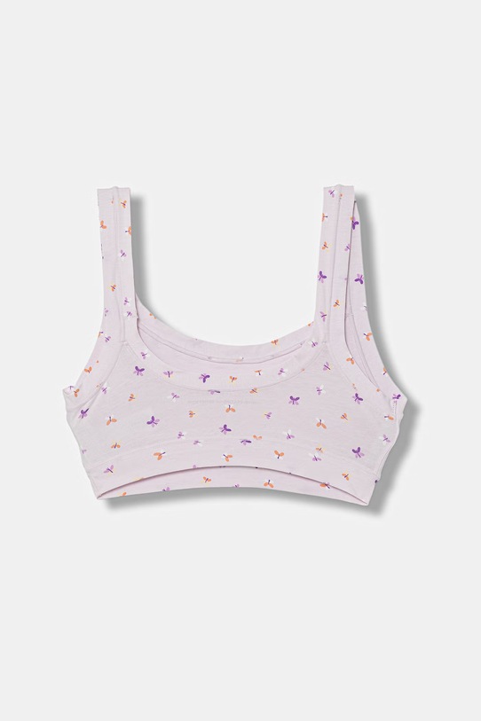 Dziewczynka United Colors of Benetton biustonosz dziecięcy bawełniany 2-pack 3RDW0R00A.G.Stagionale fioletowy