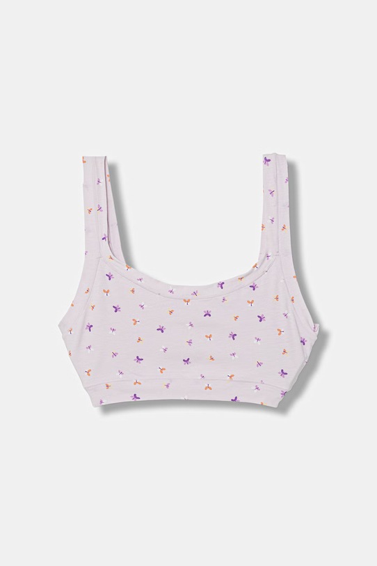 United Colors of Benetton biustonosz dziecięcy bawełniany 2-pack fioletowy 3RDW0R00A.G.Stagionale