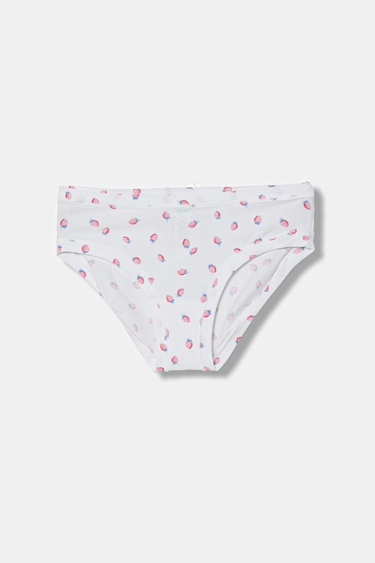 Dievča United Colors of Benetton nohavičky detské bavlnené s elastanom 2-pak 3RDW0S032.G.Stagionale biela