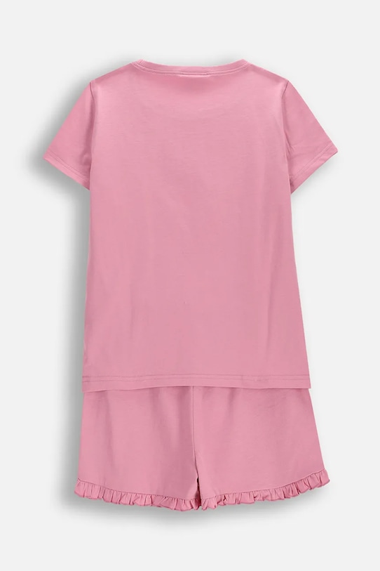 Coccodrillo piżama dziecięca bawełniana WC6448205PJS różowy SS26
