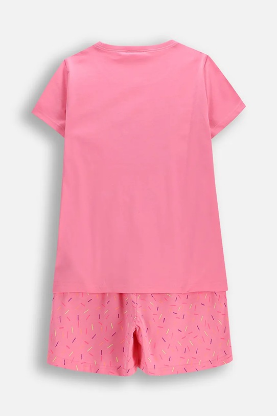 Coccodrillo piżama dziecięca bawełniana WC6448207PJS różowy SS26