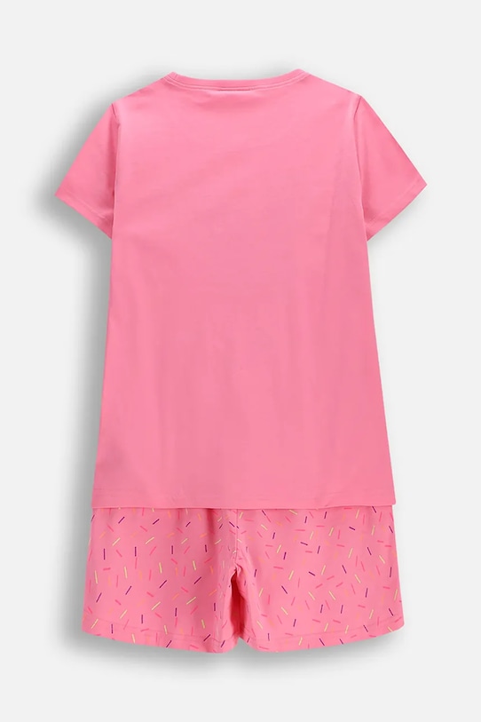 Coccodrillo piżama dziecięca bawełniana WC6448207PJS różowy SS26