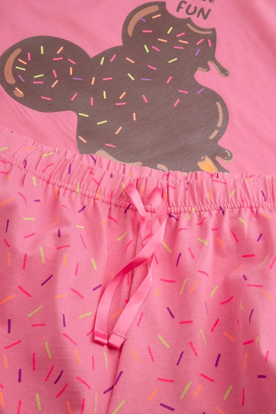 Coccodrillo piżama dziecięca bawełniana różowy WC6448207PJS