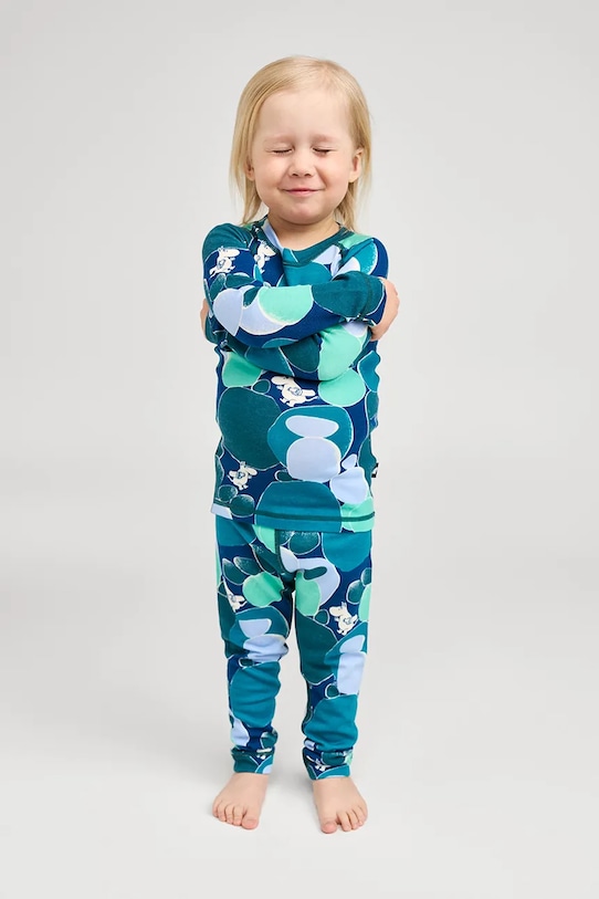 Funkčná bielizeň Reima Moomin Trivsam Rozprávkové postavičky zelená 5200021C.PPY2