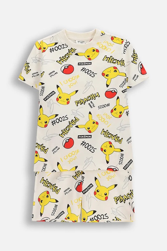 Coccodrillo piżama dwuczęściowa dziecięca bawełniana beżowy WC6448202LBD