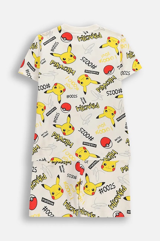 Coccodrillo piżama dwuczęściowa dziecięca bawełniana WC6448202LBD beżowy SS26