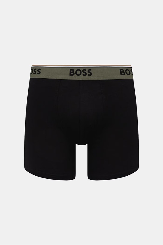 BOSS boksarice moške z bombažem BoxerBr 3P Power Des paket 3 kosov črna 50554438