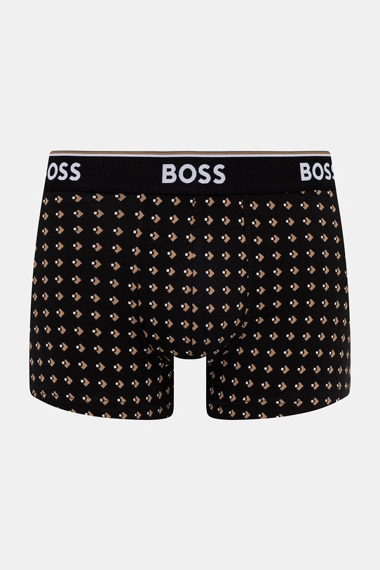 Одежда BOSS боксеры для мужчин из хлопка с эластаном Trunk 3P Power Desig 3 шт. 50554443 чёрный