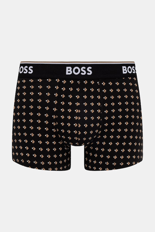 Одежда BOSS боксеры для мужчин из хлопка с эластаном Trunk 3P Power Desig 3 шт. 50554443 чёрный