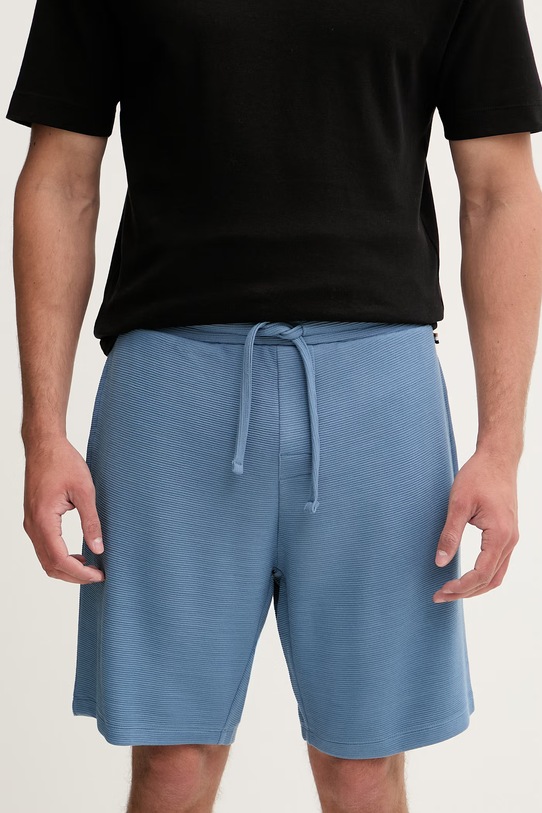 BOSS loungewear šortky pánské Rib Shorts modrá 50527391