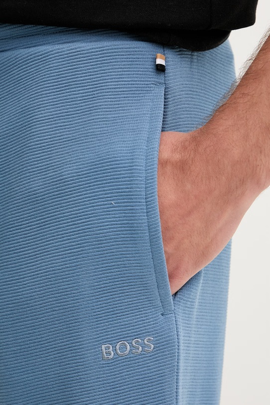 BOSS loungewear šortky pánské Rib Shorts modrá 50527391
