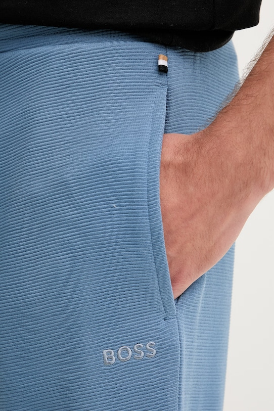 BOSS loungewear šortky pánské Rib Shorts modrá 50527391
