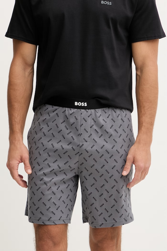 Odzież BOSS piżama bawełniana Relax Short Set 50557174 szary