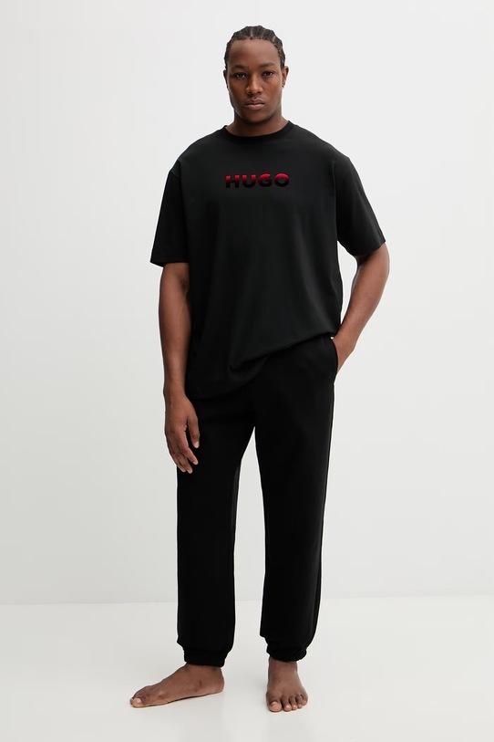 HUGO t-shirt lounge RAY_T-SHIRT 50556667 czarny SS26