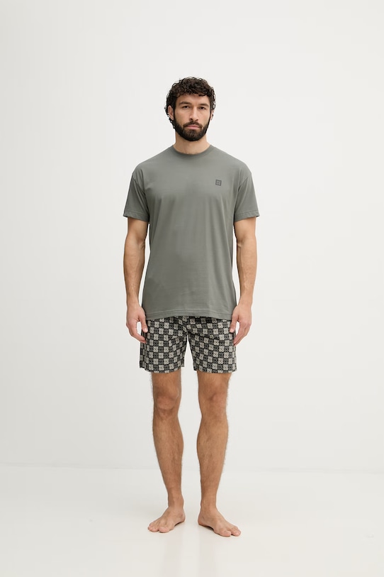 HUGO dvojdielne pyžamo pánske AARON_SHORT SET 50556777 zelená SS26