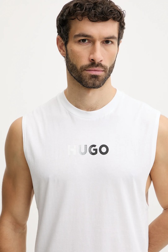 Odzież HUGO t-shirt plażowy RAY BEACH_TANK_LOOSE 50555581 biały