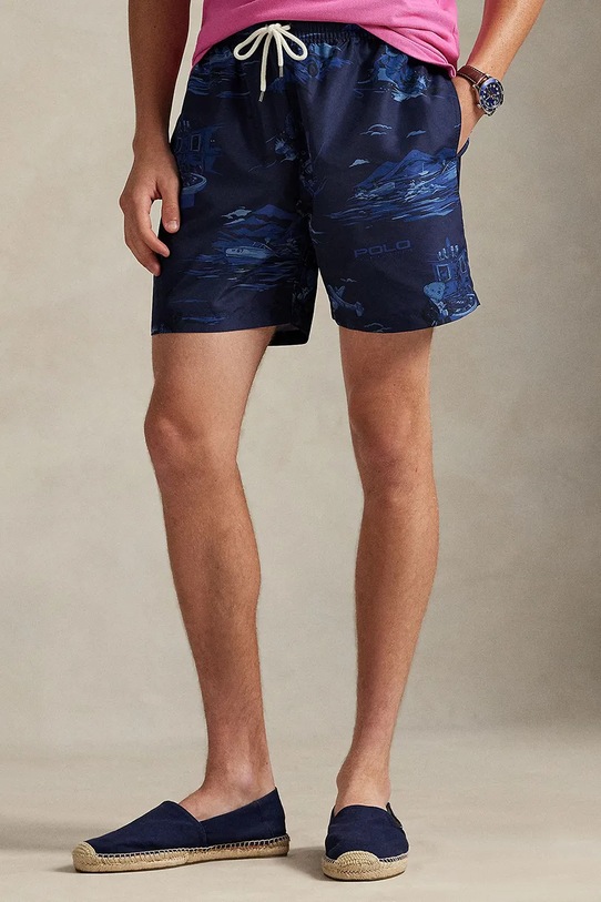 Plavkové šortky Polo Ralph Lauren modrá 710P04438