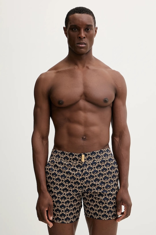 Vilebrequin szorty kąpielowe MENISE drobny wzór granatowy NISDF124