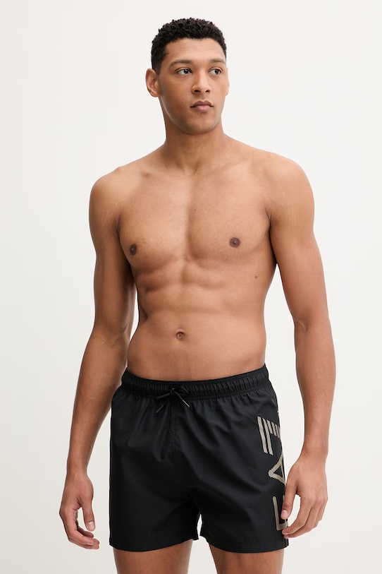 Plavkové šortky EA7 Emporio Armani čierna AF14497.7M002001