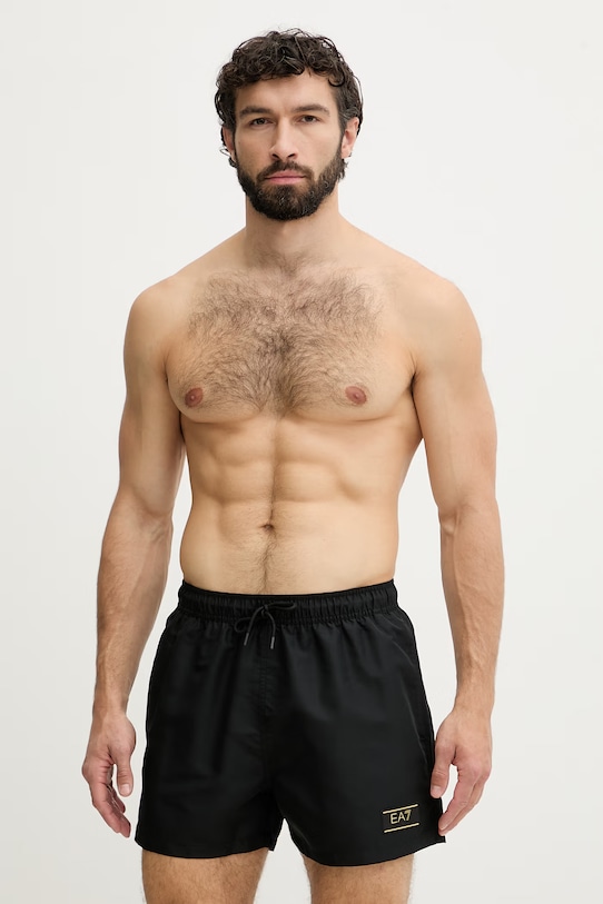 EA7 Emporio Armani pantaloni scurți de baie pentru bărbați negru AF21248.7M001713