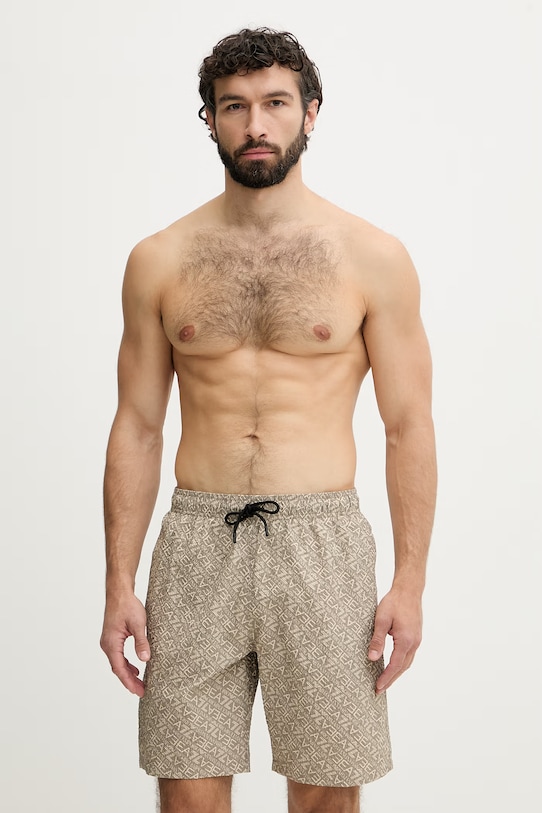 EA7 Emporio Armani pantaloni scurți de baie pentru bărbați bej AF21249.7M001683